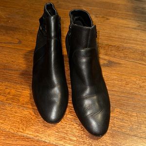 Cole Haan Sylvia Grand Waterproof Leather/Suede Booties, Black